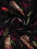 Classic Black with Multicolor Floral Printed Design Semi Silk Festive Saree with Zari Border
