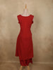 Bold Crimson Red Solid Design Cotton Palazzo Suit