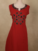 Bold Crimson Red Solid Design Cotton Palazzo Suit