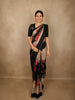Classic Ivory Beige Floral Printed Design Semi Tussar Saree
