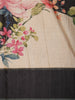 Classic Ivory Beige Floral Printed Design Semi Tussar Saree