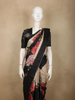 Classic Ivory Beige Floral Printed Design Semi Tussar Saree