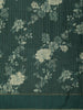 Classic Ivory Beige Floral Printed Design Semi Tussar Saree with Contrast Border