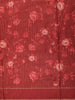 Classic Ivory Beige Floral Printed Design Semi Tussar Saree with Contrast Border