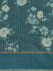 Classic Ivory Beige Floral Printed Design Semi Tussar Saree with Contrast Border
