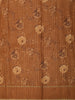 Classic Ivory Beige Floral Printed Design Semi Tussar Saree with Contrast Border