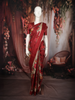 Classic Ivory Beige Floral Printed Design Semi Tussar Saree with Contrast Border