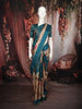 Classic Ivory Beige Floral Printed Design Semi Tussar Saree with Contrast Border