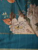 Classic Ivory Beige Floral Printed Design Semi Tussar Saree with Contrast Border