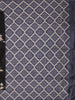 Classic Jet Black Floral Printed Design Semi Tussar Saree with Contrast Dusty Lavender  Border