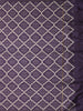 Classic Jet Black Floral Printed Design Semi Tussar Saree with Contrast Royal Plum Purple Border