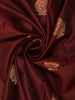 Classic Maroon Paisley Butta Zari Woven Design Pure Kanchipuram Silk Saree with Zari Border