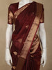 Classic Maroon Paisley Butta Zari Woven Design Pure Kanchipuram Silk Saree with Zari Border