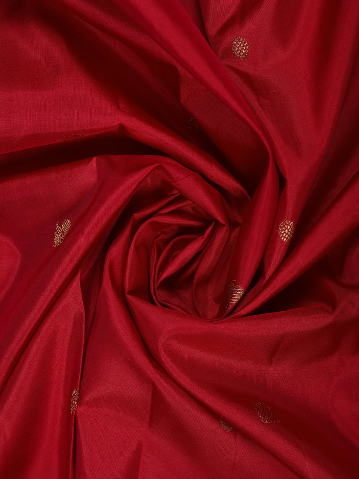 Classic Maroon Woven Gold Zari Border Silk Saree - Diadem