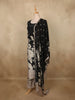 Classic Midnight Black Floral Beads Embroidered Designed Cotton Salwar Suit with Dupatta