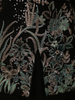 Classic Midnight Black Floral Thread Embroidered Design Georgette Palazzo Suit