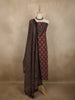 Classic Midnight Black Traditional Ajrakh Printed Design Cotton Unstitched Salwar Material