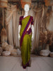 Parrot Green Woven Design Pure Kanchipuram Silk Saree with Contrast Zari Border