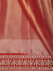 Classic Red Geometric Zari Woven Design Tissue Designer Saree with Sequins Border