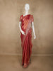 Classic Red Geometric Zari Woven Design Tissue Designer Saree with Sequins Border