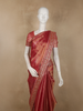 Classic Red Geometric Zari Woven Design Tissue Designer Saree with Sequins Border