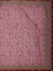 Classic Scarlet Red Floral Vine Embroidered Design Net Fancy Saree with Scalloped Border
