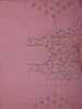 Classic Scarlet Red Floral Vine Embroidered Design Net Fancy Saree with Scalloped Border