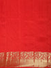 Classic Vermilion Red Butta Zari Woven Design Pure Kanchipuram Silk Saree with Zari Border