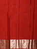 Classic Vermillion Red Floral Zari Woven Design Pure Kanchipuram Silk Saree with Zari Border