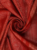 Classic Vermillion Red Floral Zari Woven Design Pure Kanchipuram Silk Saree with Zari Border