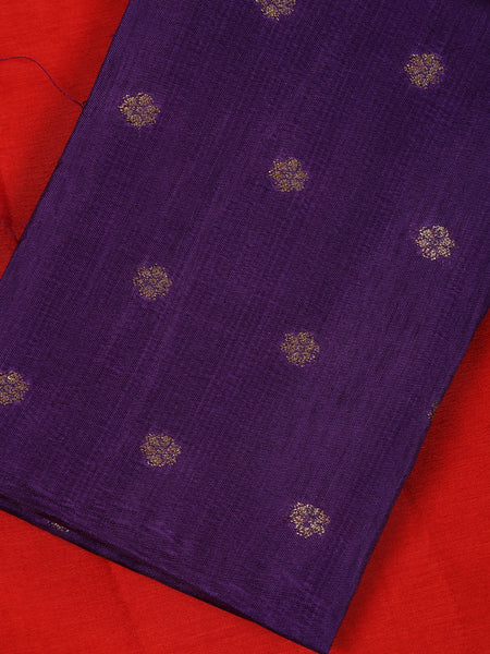 Classic Red Antique Gold Zari Border Mysore Silk Saree - Diadem