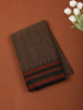 Coffee Brown Abstract Woven Design Pure Cotton Saree with Woven Border