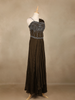Coffee Brown Embroidery Georgette Ready To Wear Saree with Designer Blouse
