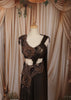 Coffee Brown Floral Beads Embroidered Design Shimmer Ready to Wear Saree with Matching Designer Blouse