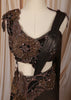 Coffee Brown Floral Beads Embroidered Design Shimmer Ready to Wear Saree with Matching Designer Blouse