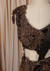 Coffee Brown Floral Beads Embroidered Design Shimmer Ready to Wear Saree with Matching Designer Blouse