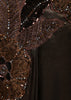 Coffee Brown Floral Beads Embroidered Design Shimmer Ready to Wear Saree with Matching Designer Blouse