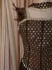 Coffee Brown Floral Beads and Zari Embroidered Design Semi Silk Mermaid Lehenga with Choker Dupatta