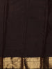 Coffee Brown Floral Butta Zari Woven Design Pure Kanchipuram Silk Saree with Matching Zari Border