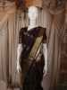 Coffee Brown Floral Butta Zari Woven Design Pure Kanchipuram Silk Saree with Matching Zari Border