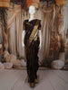Coffee Brown Floral Butta Zari Woven Design Pure Kanchipuram Silk Saree with Matching Zari Border