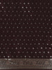Coffee Brown Floral Design Semi Banarasi Saree