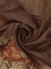 Coffee Brown Floral Design Tussar Silk Saree