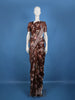 Coffee Brown Floral Designed Tussar Saree