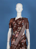 Coffee Brown Floral Designed Tussar Saree