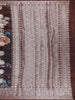 Coffee Brown Floral Designed Tussar Saree