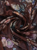 Coffee Brown Floral Designed Tussar Saree
