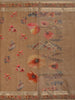 Coffee Brown Floral Printed Design Tussar Silk Saree