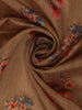 Coffee Brown Floral Printed Design Tussar Silk Saree