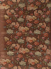 Coffee Brown Floral Printed Tissue Saree With Woven Buttas